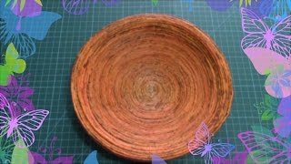 #diy Art and #craft #tutorial : #howto make Paper Tube Bowl/ Diy Paper Tube Bowl