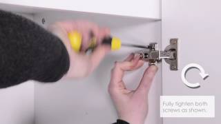 Pre-Mounted Hinge/Plate - Fixing and Door Adjustment