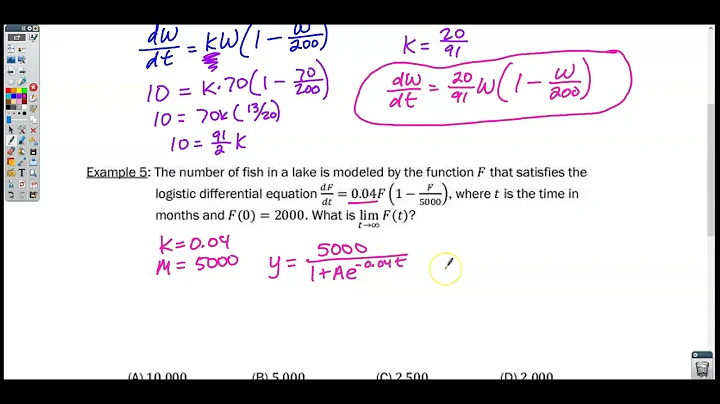 Section 7-9 Video 3- Logistic Models with Differential Equations