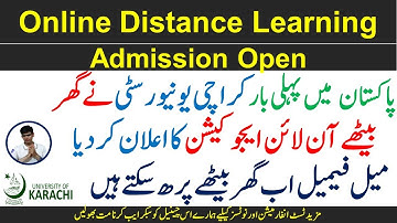 Karachi University Online Distance Learning "ADC and B.COM" Programs admission 2023