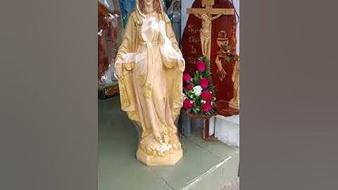 Tượng Đức Mẹ Ban Ơn cao 1met, màu nâu chất liệu nhựa composite để ngoài trời #0936660432