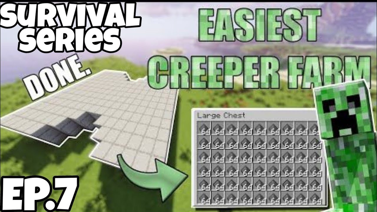 Making A Creeper Farm In Survival Series |Minecraft - YouTube