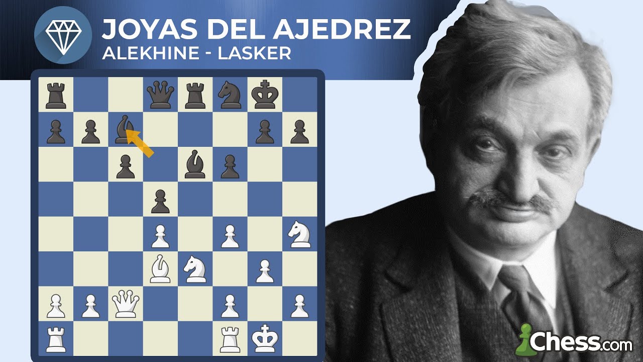LASKER ARROLLA posicionalmente a ALEKHINE