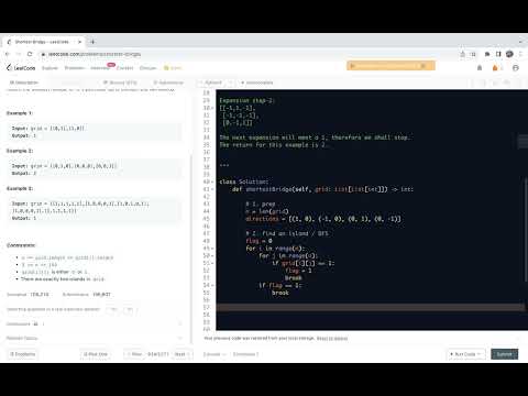 Leetcode 934. Shortest