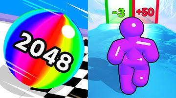 Ball Run 2048 vs Tall Man Run All Levels Gameplay Android, iOS