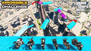 Super Bikes vs Crazy Ramps : GTA 5 | CRAZY CITY RAMP Challenge | GTA 5 Hindi