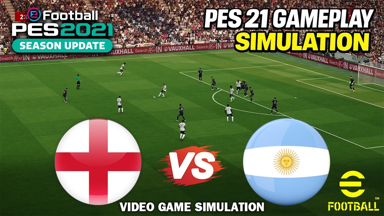 July 16, 2026 | ENGLAND vs ARGENTINA | eFootball PES 2021 Gameplay | Video Game Simulation