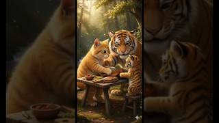 Love Between A Cat And A Tiger Ai Studio