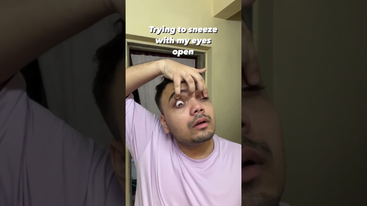 Trying to sneeze with eyes open challenge 