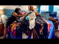 CLOTHING DECLUTTER &amp; TRYING A CAPSULE WARDROBE! Decluttering my sisters closet (Ep. 7)