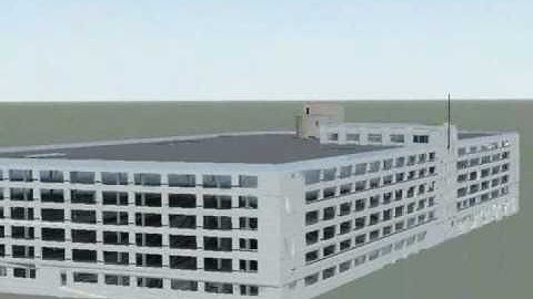 3D CAD model from point clouds: Refurbished manufacturing facility, rendered in VIZ