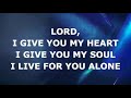 I GIVE YOU MY HEART 
