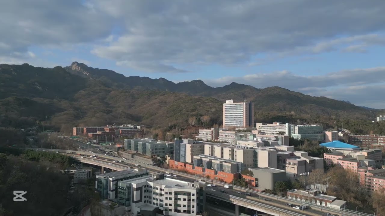 daily drone shots at Kookmin University , Seoul ,South Korea 