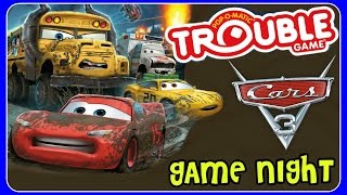 CARS 3 Disney Pixar TROUBLE GAME!  FAMILY GAME NIGHT!  NEW HASBRO TOYS GAMES!