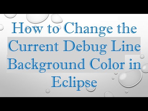 How to Change the Current Debug Line Background Color in Eclipse