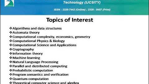 International Journal of Computational Science and Information Technology (IJCSITY)