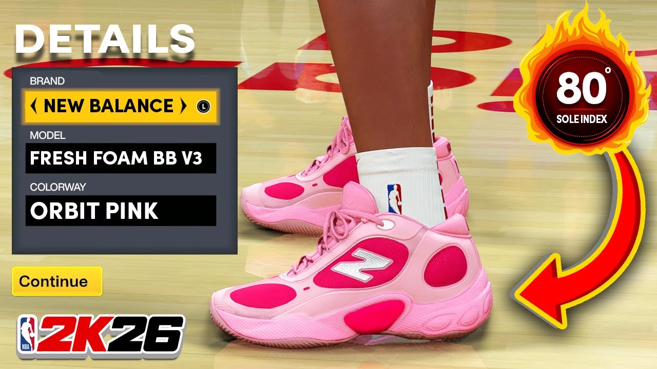 NBA 2K26 Shoe Creator: New Balance Fresh Foam BB V3 “Orbit Pink