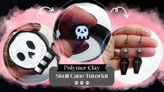 Polymer Clay Skull Cane Tutorial / Polymer Clay Halloween Tutorial / Easy Cane Tutorial