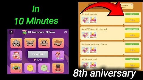 How To Complete All Task In Skyblock 8th Aniversary Event | Blockman go 🤑