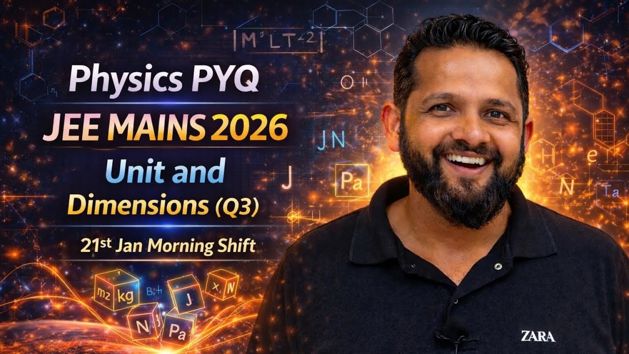 Unit and dimensions | PYQ | JEE MAINS 2026 Physics | January Shift (Q3 ...