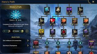 Raid shadow legends: Winter path thoughts and shard pull for winter points.