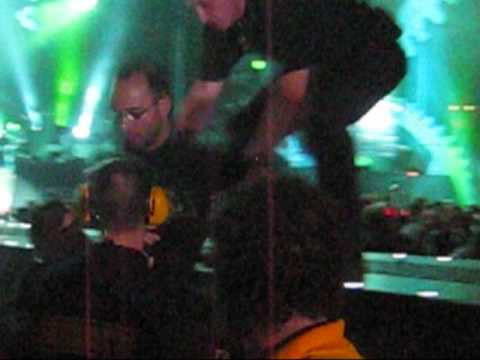AC/DC FAN KICKED OFF STAGE
