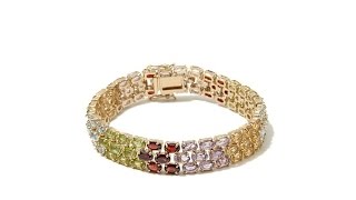 Technibond Oval Multigemstone Line Bracelet