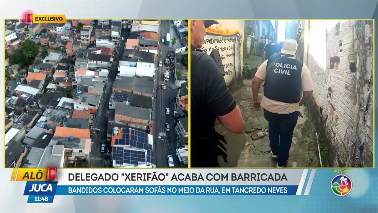 Tráfico coloca sofás na rua: polícia acaba com barricadas | ALÔ JUCA | TV ARATU