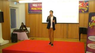 130324 1. Liveshow Austria's Next K-Pop Star: 지민 Chimin - Hello by 4Men