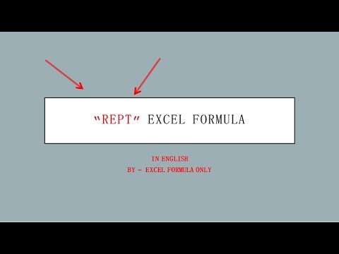 “REPT” Excel Formula (In English and Very Easy To Understand) Marvelous Excel Formula