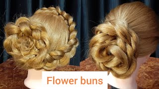 How To Do Flower Bun Hairstyle Braid Flower Bun Tutorial Twisted Flower
