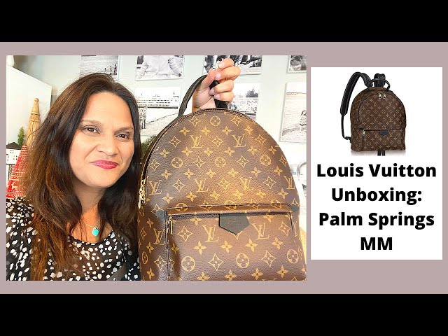LOUIS VUITTON Authentic Monogram Palm Springs MM Backpack Medium