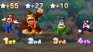 Mario Party 10  Mario vs Spike vs Waluigi vs Donkey Kong  Haunted Trail