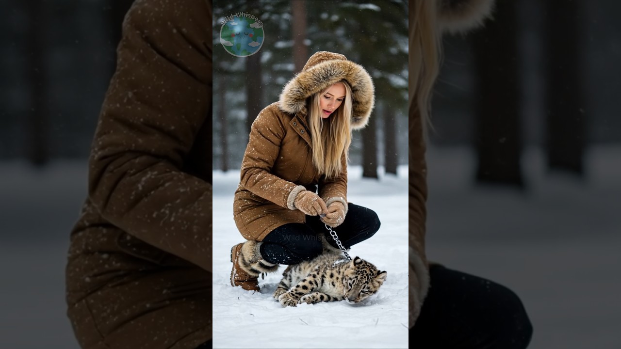 ⚠️ Спасение детеныша снежного барса в дикой природе! 
