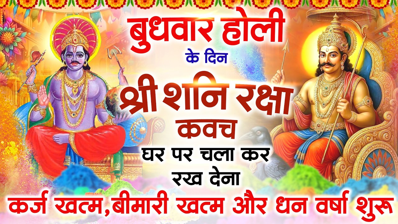 बुधवार होली के दिन अपने घर में शनि रक्षा कवच चलाकर रख देने से र्कज खत्म, बीमारी खत्म धन वर्षा शुरू