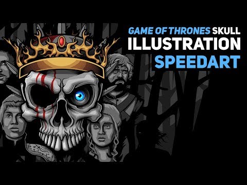 game-of-thrones-skull---illustration-(speedart)