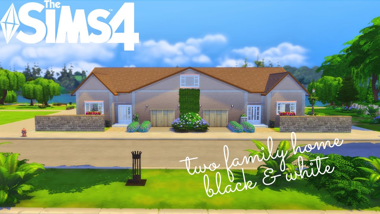 two family house black & white stop motion / Sims 4 / LillySim YouTube