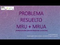 PROBLEMA RESUELTO MRU+MRUA persecución con retraso en la salida