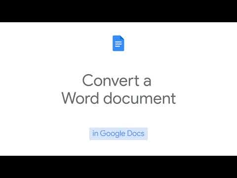 How to: Convert a Word document in Google Docs