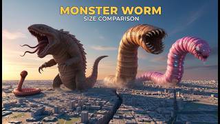 Monster Worm Size Comparison 3D  Evolution of Giant Worms 🪱