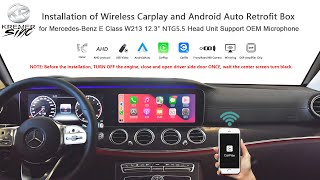 Wireless Carplay & Android Auto Retrofit Box for Mercedes Benz E Class W213 12.3' NTG5.0 2019 Model