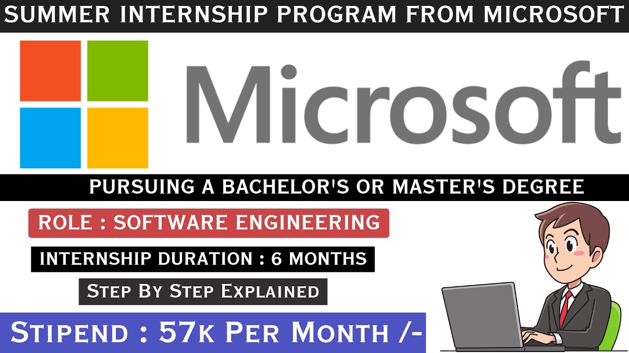Internship Opportunity From Microsoft | Hiring For Freshers | Stipend ...