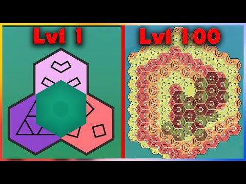 Aurora Hex - Pattern Puzzles - Gameplay Walkthrough - Levels 1-100