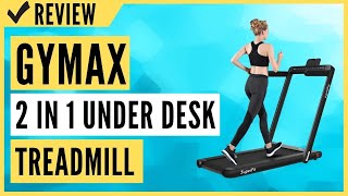 Electric Motorized Treadmill for Home/Gym Bluetooth Speaker & Remote Controller 2.25HP Folding Walking Jogging Machine with Dual Display GYMAX 2 in 1 Under Desk Treadmill 