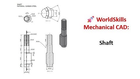 🚀WorldSkills CAD Challenge: Shaft Design using Boolean ops, Patterns & Offsets| Speed/Pressure Test.