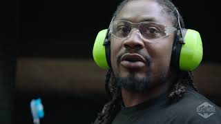 Beastmode Unleashed: Marshawn Lynch Takes on the Battlefield at a Military Gun Range!