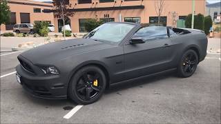 Ford Mustang Full Wrap | Dead Matte Black