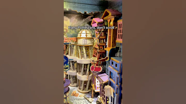 Don’t show this to Harry Potter fans😈 Diagon Alley diy book nook kit! #bookshelf #harrypotter