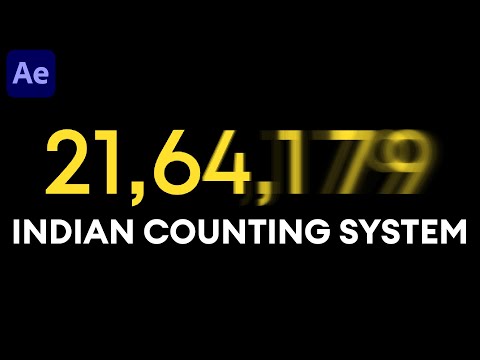 Number Counter Animation w/ Indian Counting System in After Effects