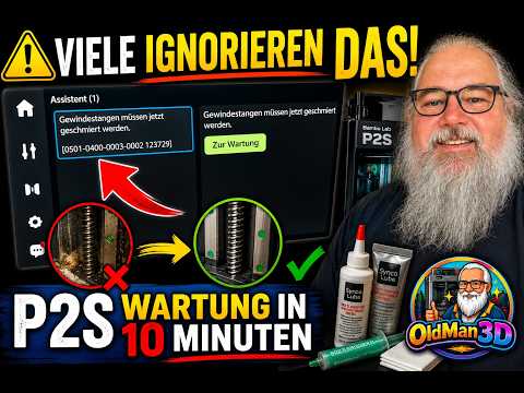Gewindestangen müssen geschmiert werden? P2S Wartung einfach erklärt